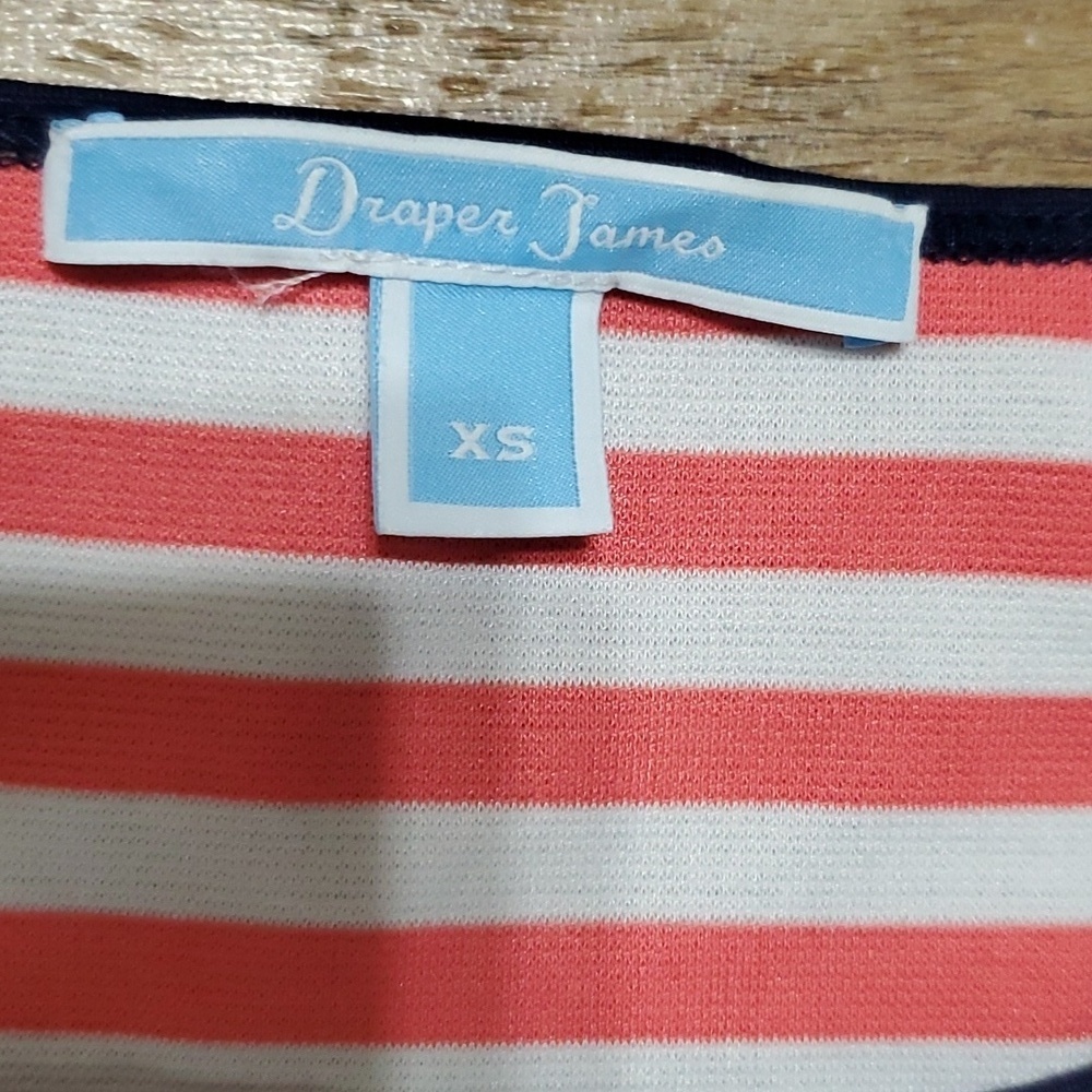 Draper James new with tag striped skater circle dress pink black - Picture 5 of 7